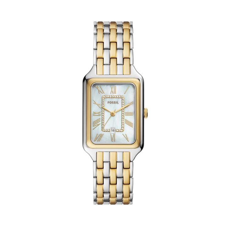 Image of Watches. Productname: Fossil Raquel Three-Hand Date Two-Tone Stainless Steel Watch ES5305 in Watch colour by brand - Fossil