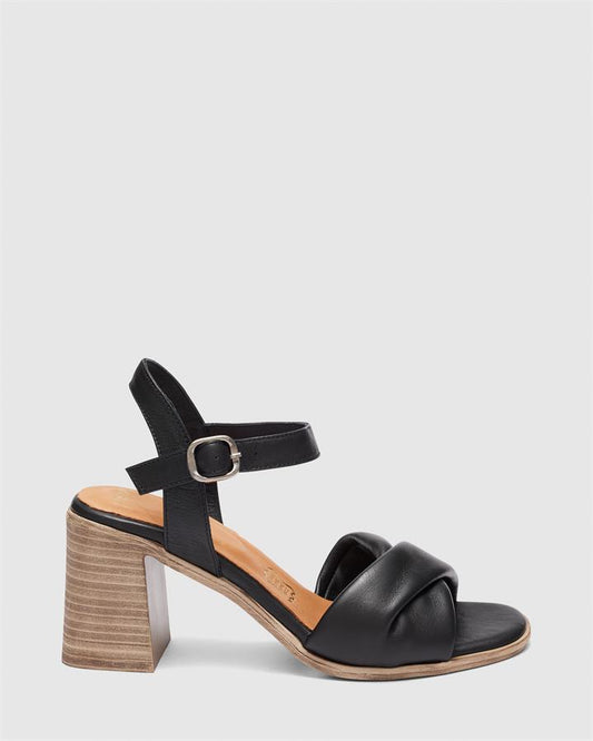 Image of Sandals. Product name - Virginia Women's Strappy High Heel BLACK Novo Sandals in Black colour by brand - NOVO