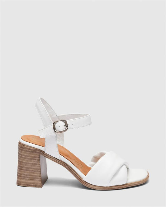 Image of Sandals. Product name - Virginia Women's Strappy High Heel WHITE Novo Sandals in White colour by brand - NOVO