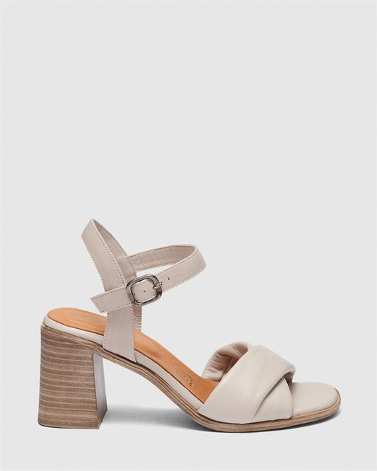 Image of Sandals. Product name - Virginia Women's Strappy High Heel TAUPE Novo Sandals in Taupe colour by brand - NOVO