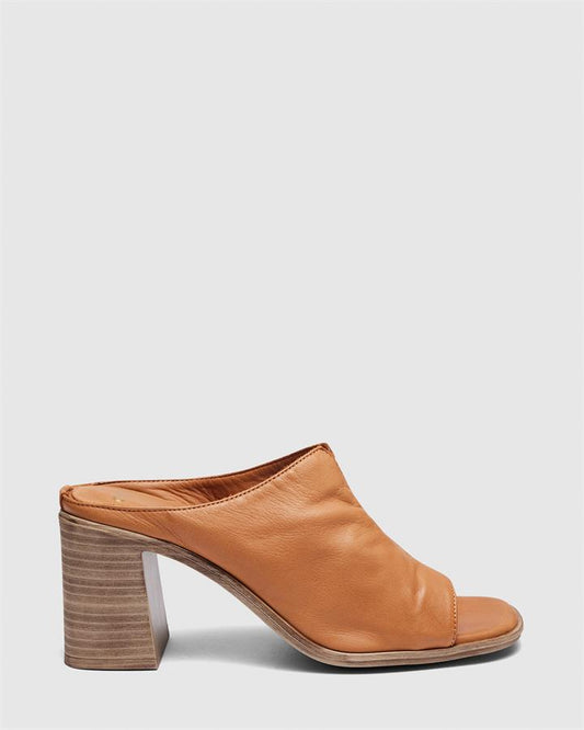 Image of Sandals. Product name - Vivien Women's Peep Toe TAN Novo Sandals in Tan colour by brand - NOVO