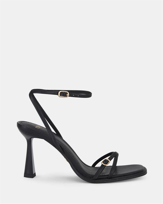 Image of Sandals. Product name - Mateo Women's Strappy High Heel BLACK Novo Sandals in Black colour by brand - NOVO