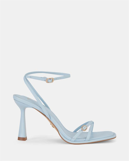 Image of Sandals. Product name - Mateo Women's Strappy High Heel SOFT BLUE Novo Sandals in Soft Blue colour by brand - NOVO