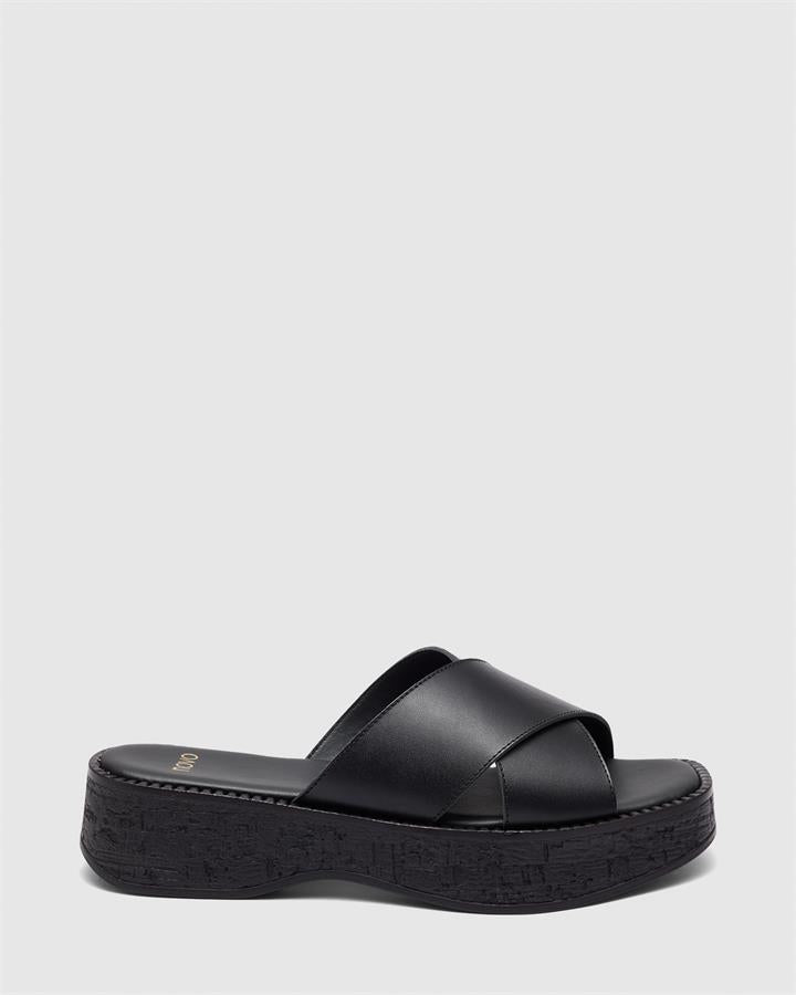 Image of Boots. Product name - Vava Women's Wedge BLACK Novo Wedges in Black colour by brand - NOVO