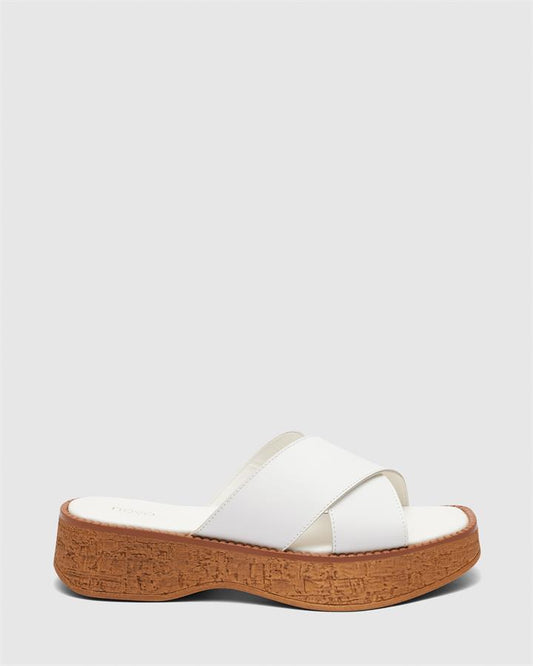 Image of Boots. Product name - Vava Women's Wedge WHITE Novo Wedges in White colour by brand - NOVO