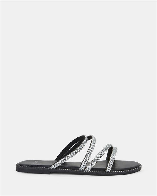 Image of Sandals. Product name - Starry Women's Thongs BLACK Novo Thongs in Black colour by brand - NOVO