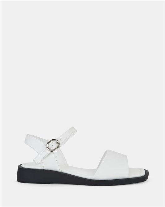Image of Sandals. Product name - Slivin Women's Strappy Flat WHITE Novo Sandals in White colour by brand - NOVO