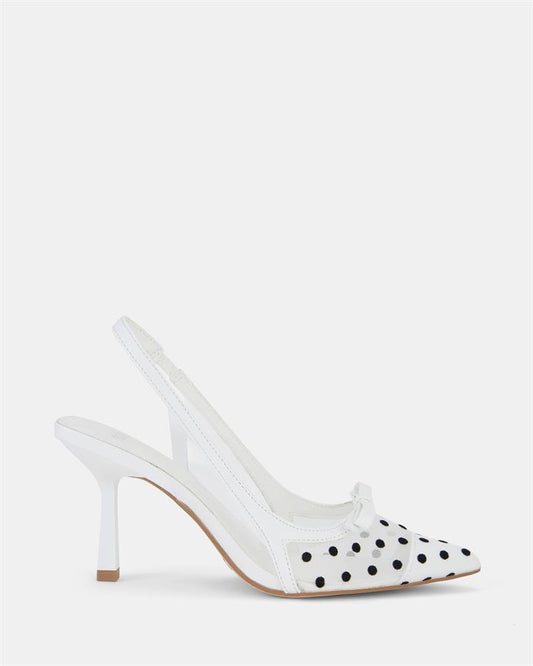 Image of Shoes. Product name - Intara Women's Court High Heel WHITE Novo Court in White colour by brand - NOVO