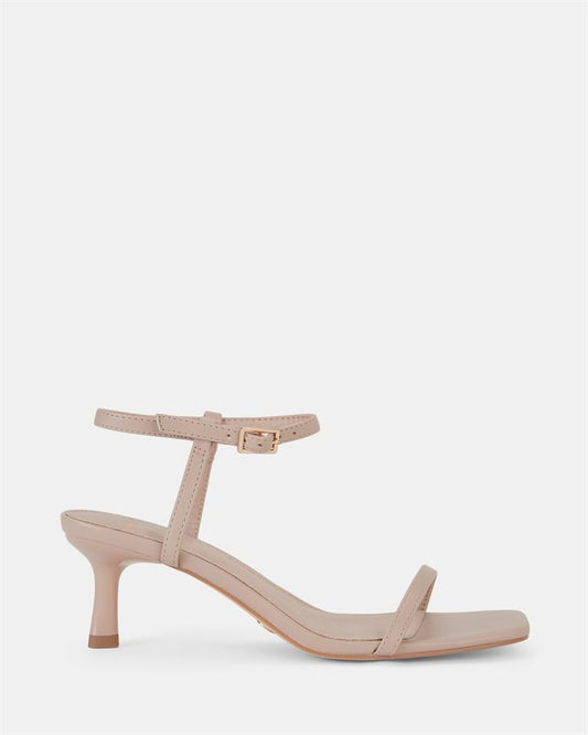 Image of Sandals. Product name - Undercover Women's Strappy Low Heel NUDE Novo Sandals in Nude colour by brand - NOVO