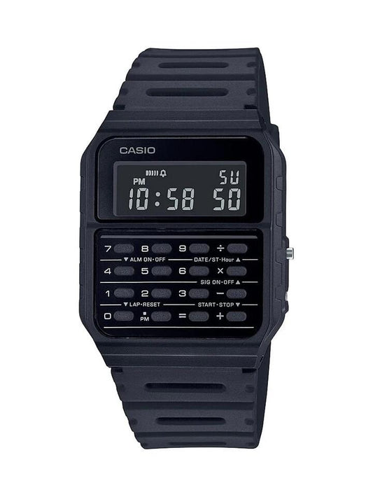 Image of Watches. Productname: Casio Calculator Black Watch CA53W-1 in Watch colour by brand - Casio