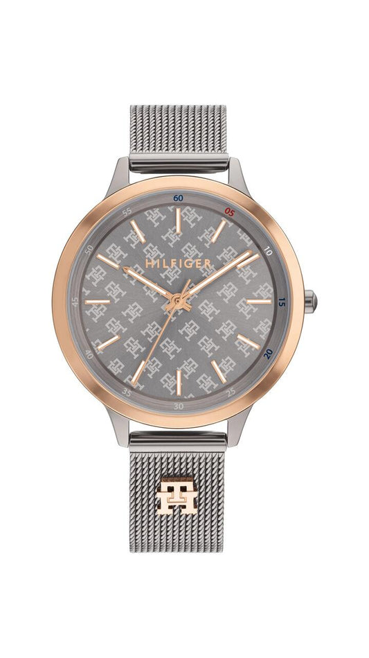 Image of Watches. Productname: Tommy Hilfiger Iris Grey and Rose Gold Women's Watch 1782587 in Watch colour by brand - Tommy Hilfiger