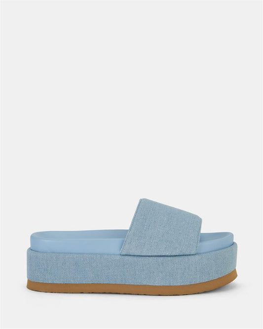 Image of Sandals. Product name - Serafinna Women's Thongs DENIM Novo Thongs in Denim colour by brand - NOVO