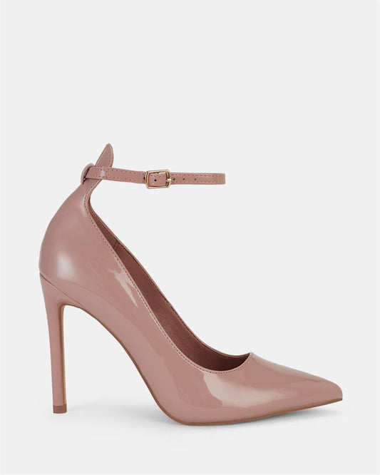 Image of Shoes. Product name - Imari Women's Court High Heel NUDE PATENT Novo Court in Nude Patent colour by brand - NOVO