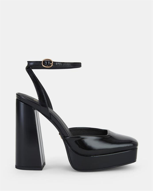 Image of Shoes. Product name - Ilika Women's Court High Heel Black Patent Novo Court in Black Patent colour by brand - NOVO