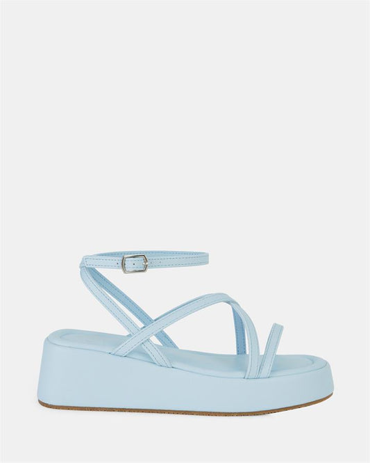 Image of Boots. Product name - Whitley Women's Wedge SOFT BLUE Novo Wedges in Soft Blue colour by brand - NOVO