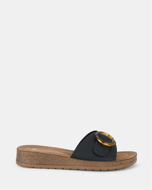 Image of Sandals. Product name - Raeleigh Women's Thongs BLACK Novo Thongs in Black colour by brand - NOVO