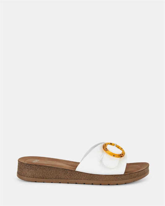 Image of Sandals. Product name - Raeleigh Women's Thongs WHITE Novo Thongs in White colour by brand - NOVO