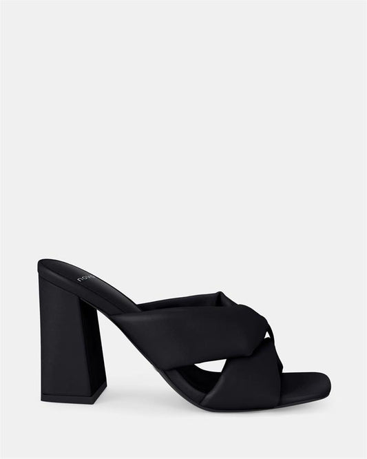 Image of Sandals. Product name - Faiza Women's Peep Toe BLACK Novo Sandals in Black colour by brand - NOVO