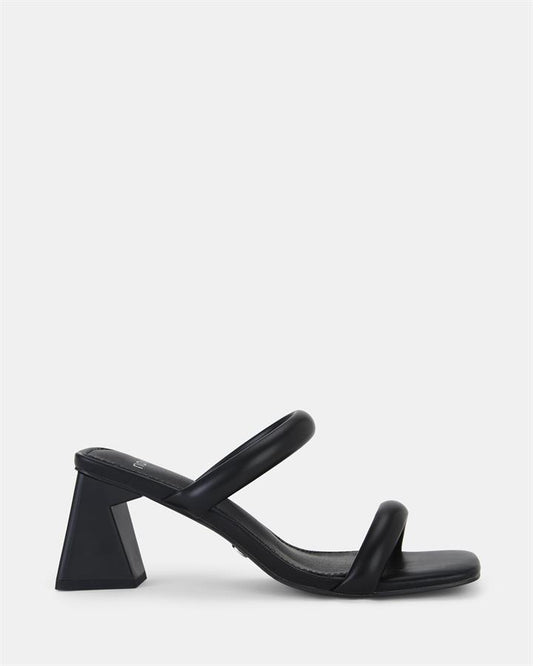 Image of Sandals. Product name - Layton Women's Strappy High Heel BLACK Novo Sandals in Black colour by brand - NOVO