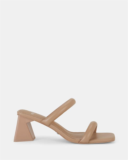 Image of Sandals. Product name - Layton Women's Strappy High Heel CAMEL Novo Sandals in Camel colour by brand - NOVO