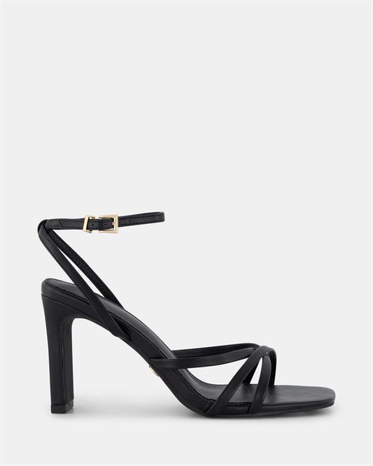 Image of Sandals. Product name - Marlie Women's Strappy High Heel BLACK Novo Sandals in Black colour by brand - NOVO