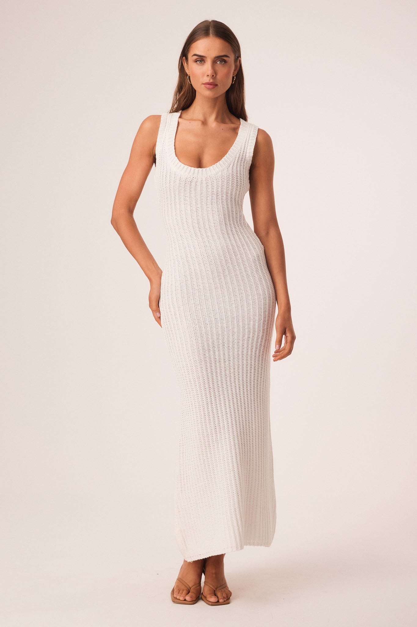 Image of Dresses. Productname: SNDYS DESIREE MAXI DRESS in White colour by brand - SNDYS