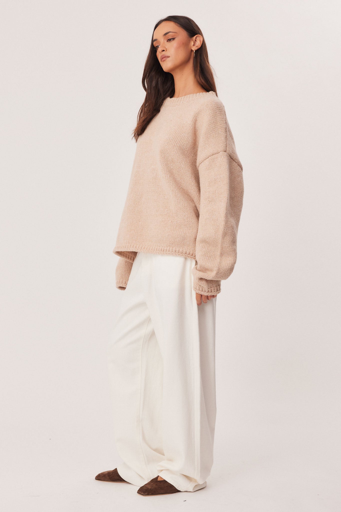 SNDYS ZOYA KNIT JUMPER (Beige Marl)