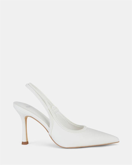 Image of Shoes. Product name - Ianthe Women's Court High Heel WHITE Novo Court in White colour by brand - NOVO