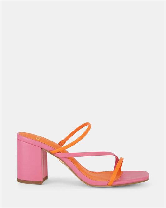 Image of Sandals. Product name - Nata Women's Strappy High Heel 2 TONE Novo Sandals in 2 Tone colour by brand - NOVO