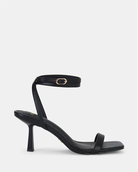 Image of Sandals. Product name - Laker Women's Strappy High Heel BLACK Novo Sandals in Black colour by brand - NOVO