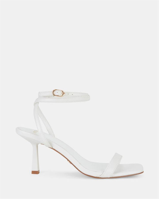 Image of Sandals. Product name - Laker Women's Strappy High Heel WHITE Novo Sandals in White colour by brand - NOVO