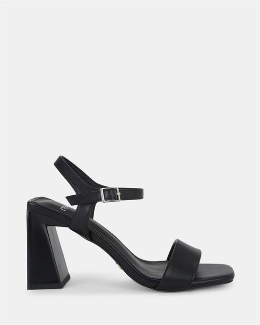 Image of Sandals. Product name - Litzy Women's Strappy High Heel BLACK Novo Sandals in Black colour by brand - NOVO