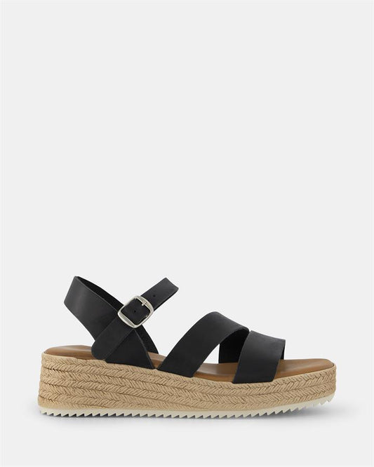Image of Boots. Product name - Vanneza Women's Wedge BLACK Novo Wedges in Black colour by brand - NOVO