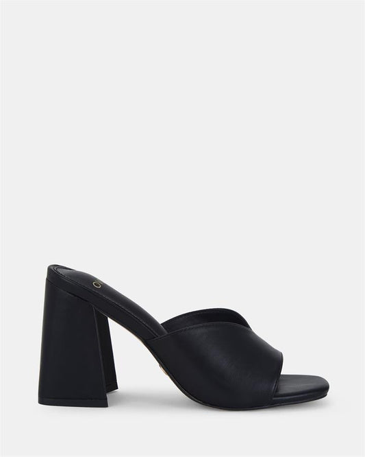 Image of Sandals. Product name - Lylla Women's Peep Toe BLACK Novo Sandals in Black colour by brand - NOVO