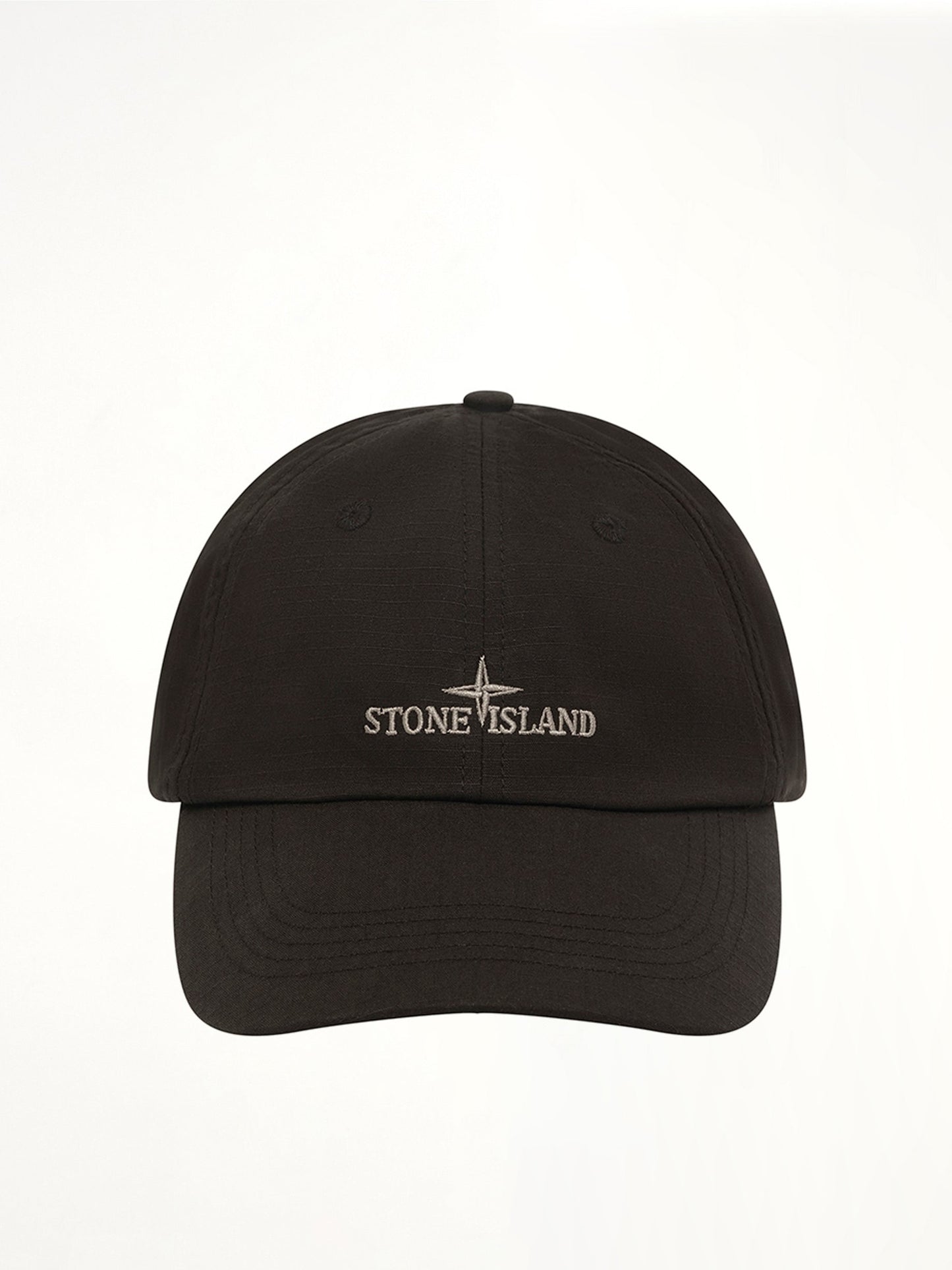 Image of Hats. Product name - 910001 Ripstop Baseball Cap in Black colour by brand - STONE ISLAND