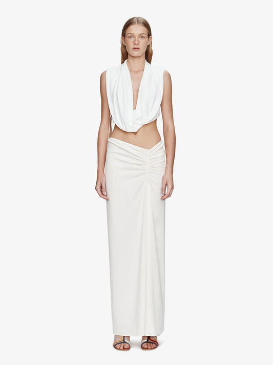 CHRISTOPHER ESBER Interlock Jersey Drape Top (White)