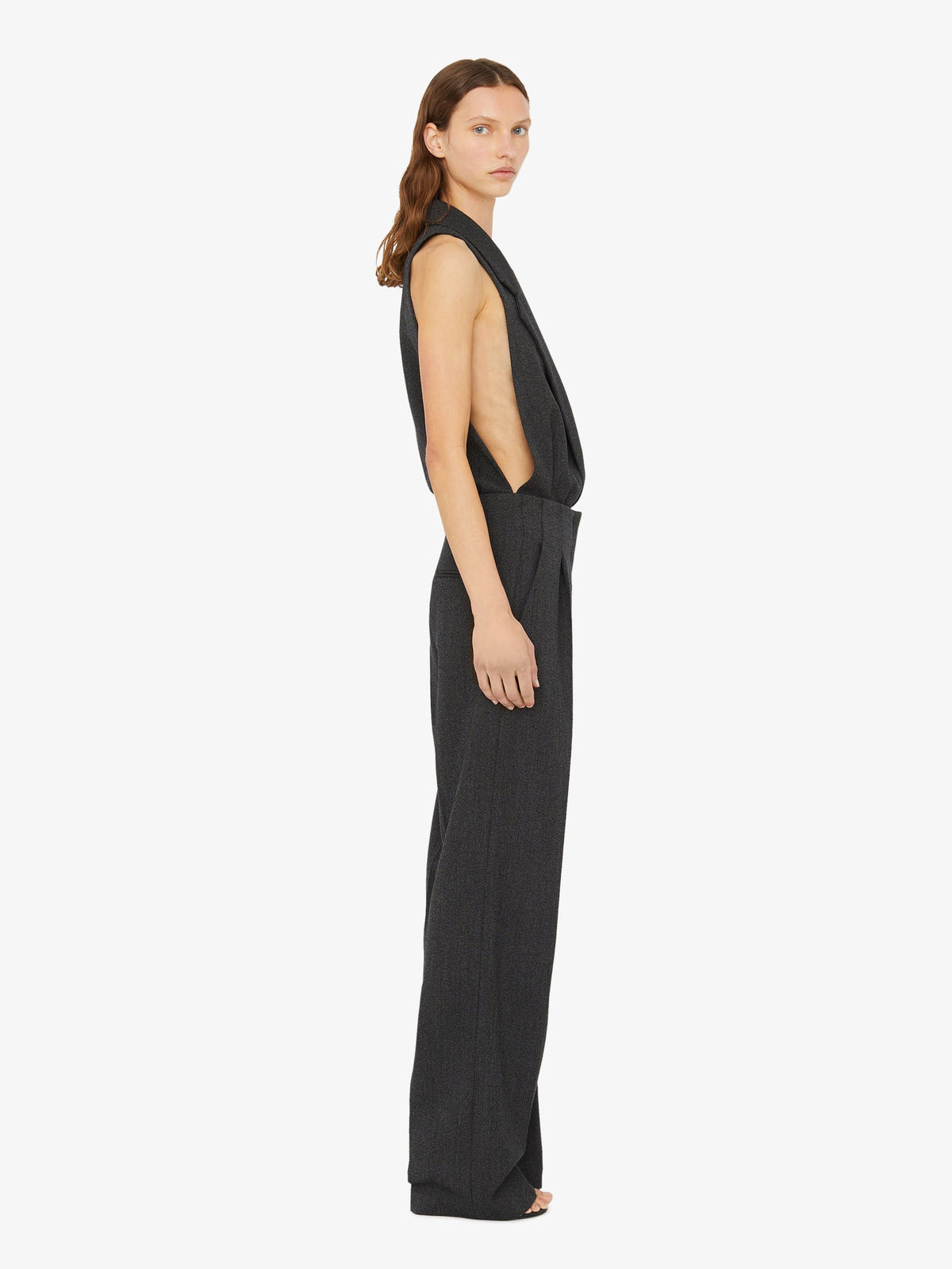 Christopher Esber Facile Tailored Twill Bodysuit (Black)