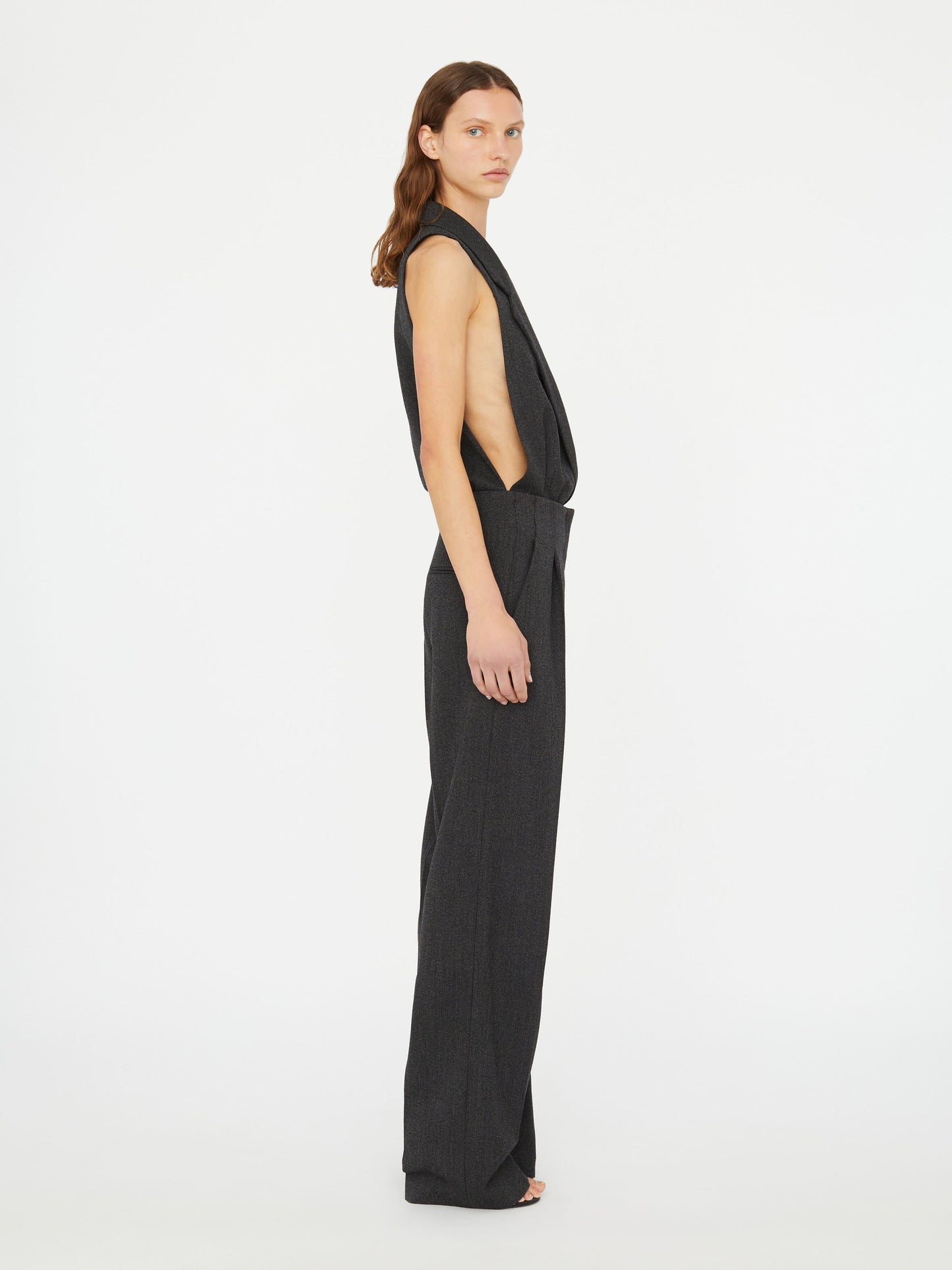 Christopher Esber Facile Tailored Twill Bodysuit (Black)
