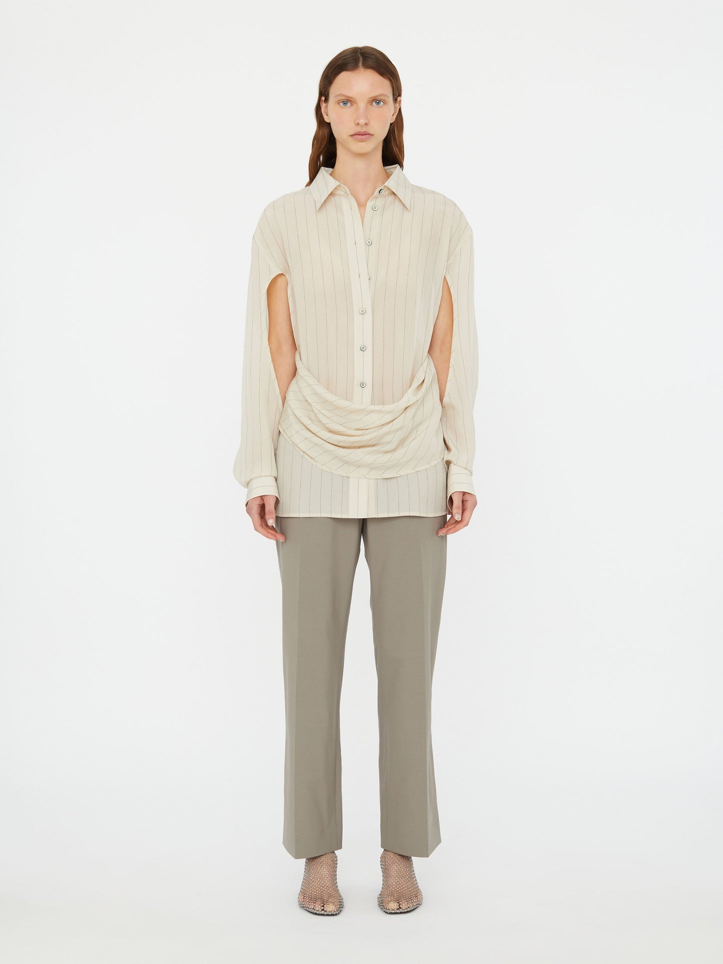 Christopher Esber Crossover Drape Shirt (Black)