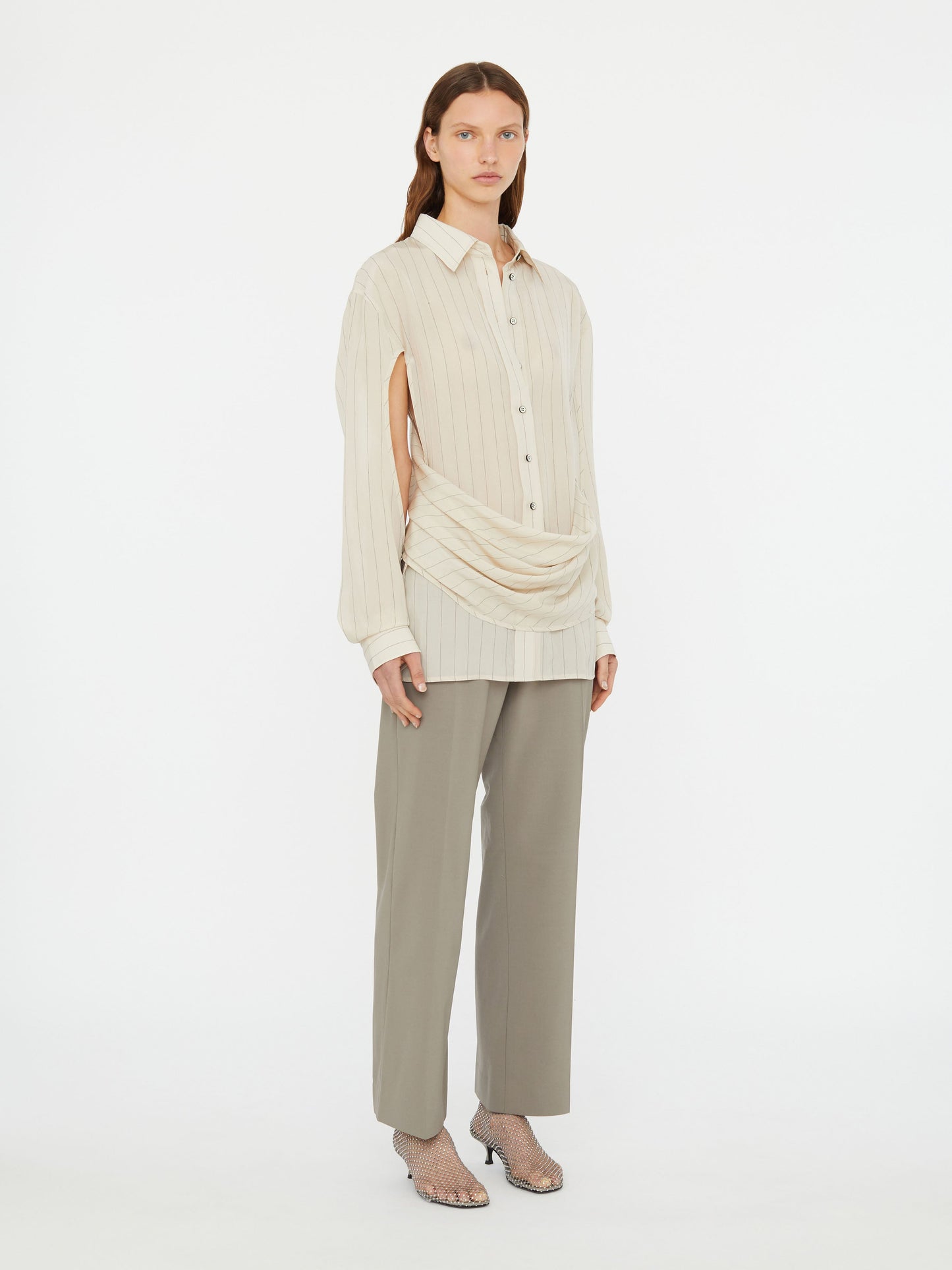 Christopher Esber Crossover Drape Shirt (Black)