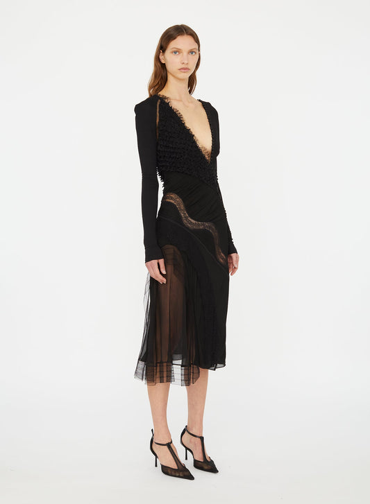 Christopher Esber Vespertine Lace Gown (Black)