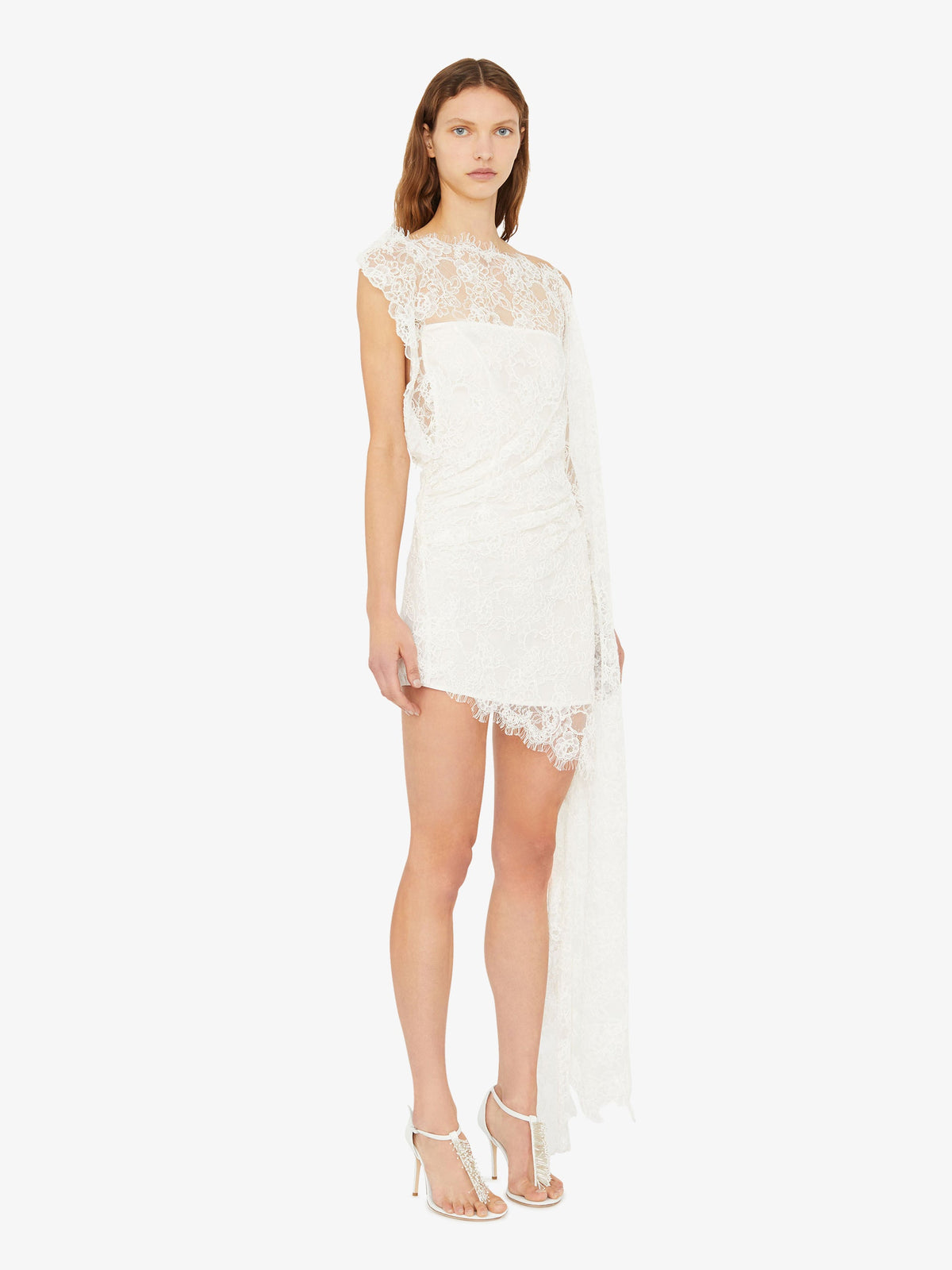 Christopher Esber Floating Lace Mini Dress (White)