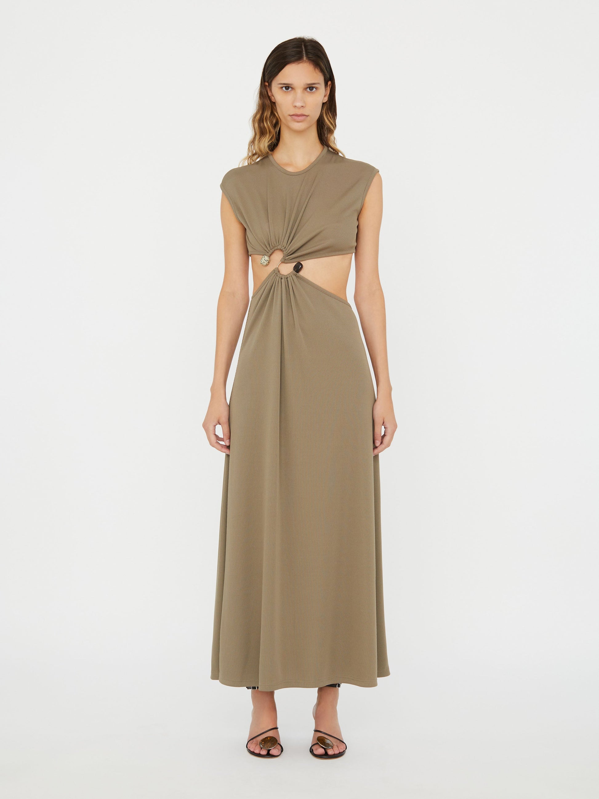 Image of Dresses. Productname: Christopher Esber S-Buckle Tank Dress in Eucalypt colour by brand - Christopher Esber