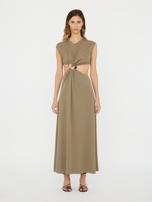 Image of Dresses. Productname: Christopher Esber S-Buckle Tank Dress in Eucalypt colour by brand - Christopher Esber