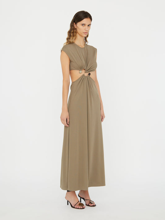 Christopher Esber S-Buckle Tank Dress (Eucalypt)
