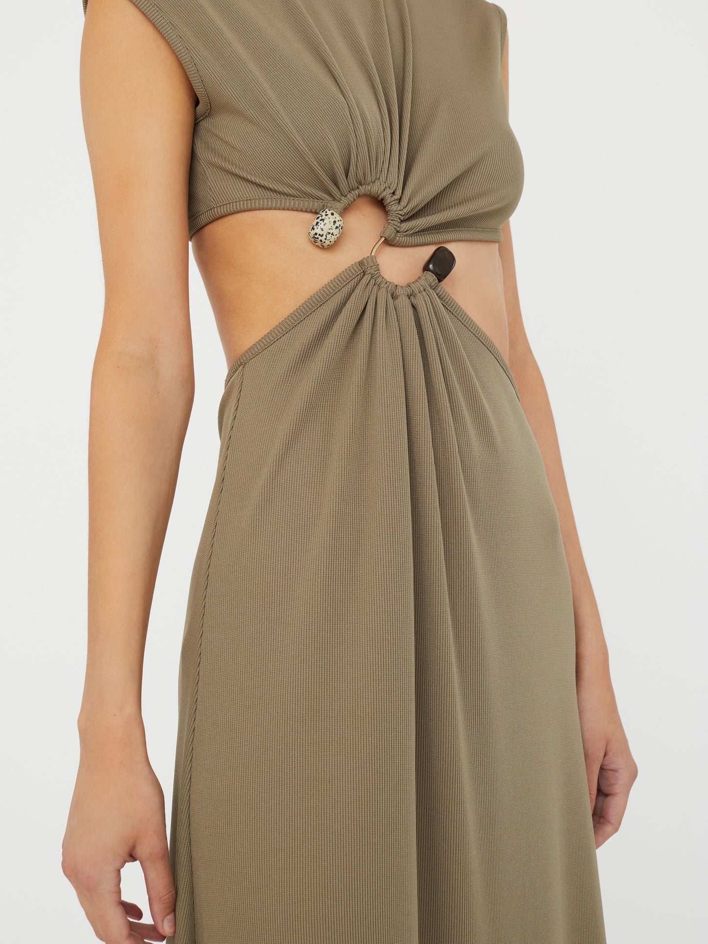 Christopher Esber S-Buckle Tank Dress (Eucalypt)