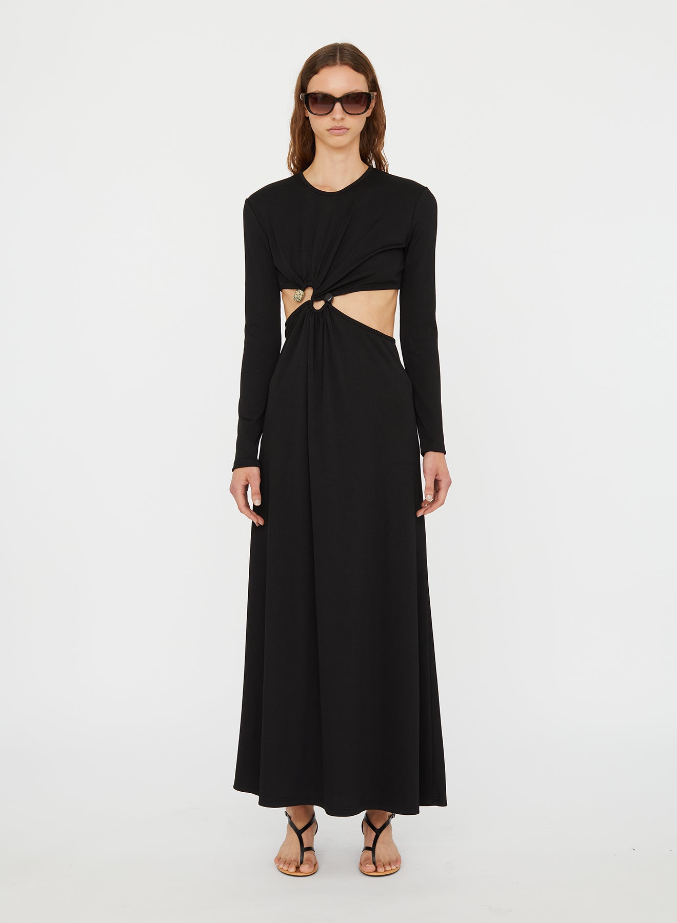 Image of Dresses. Product name - S-Buckle Long Sleeve Dress in Black colour by brand - CHRISTOPHER ESBER