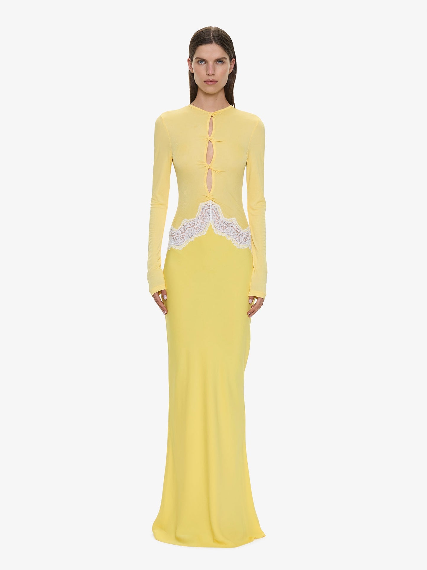 Image of Dresses. Product name - Open Twist Verner Lace Dress in White colour by brand - CHRISTOPHER ESBER