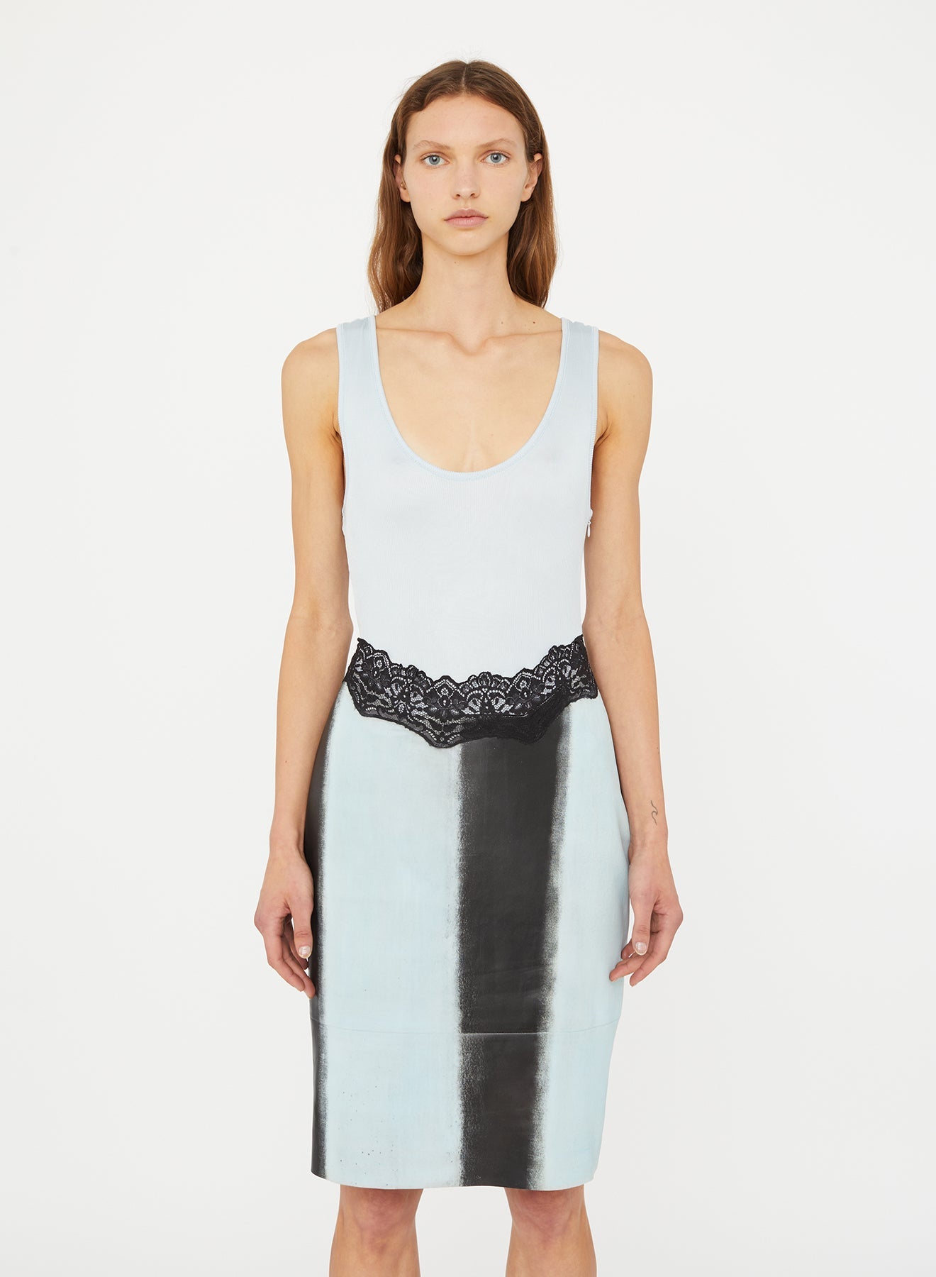 Christopher Esber Ribbed Scuffed Leather Tank (Dress)