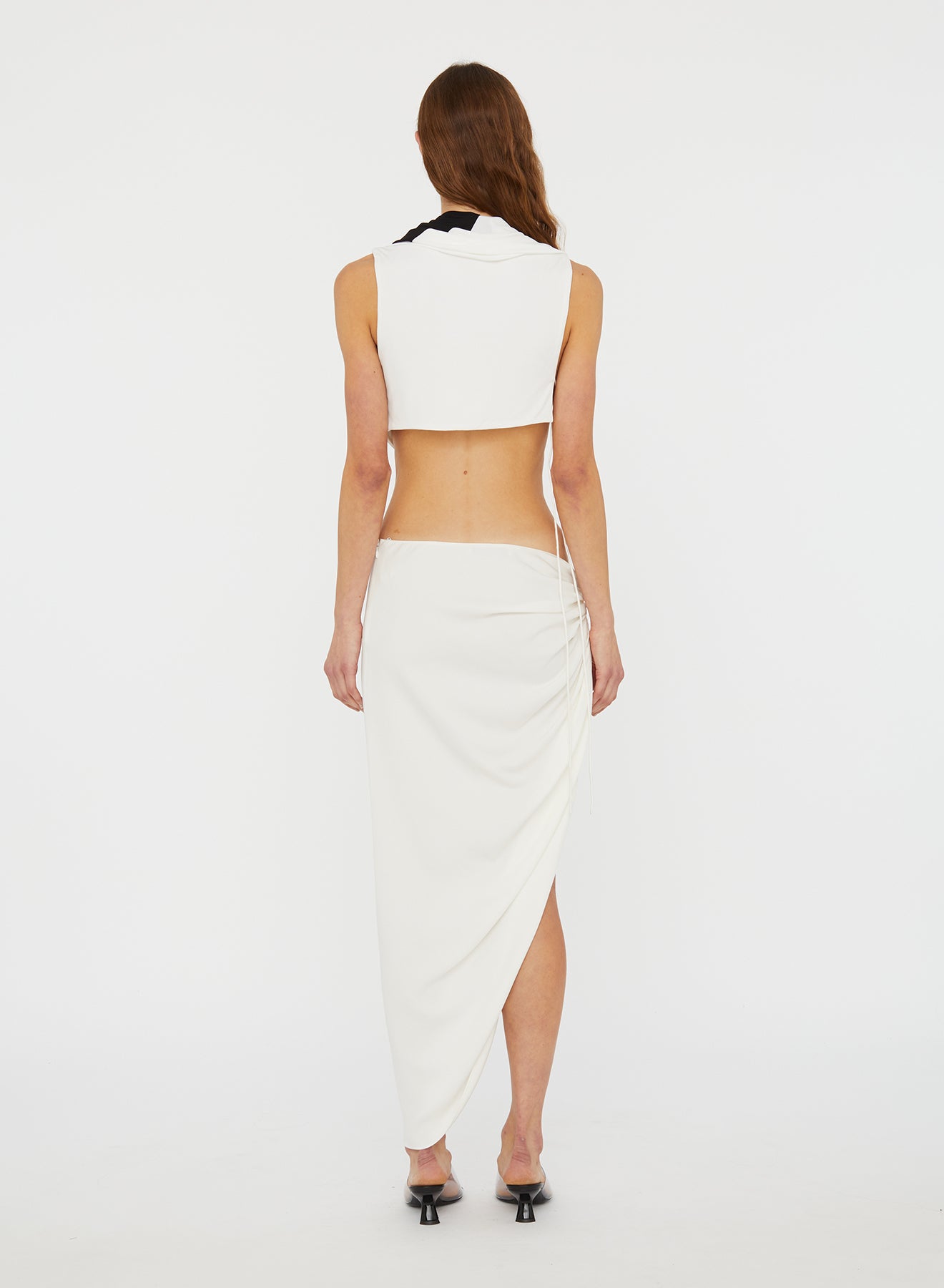 Christopher Esber Crescent Gather Skirt (White)